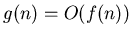 $g(n)=O(f(n))$