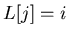 $L[j]=i$