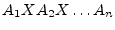 $A_1 X A_2 X \ldots A_n$