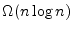 $\Omega(n\log n)$
