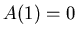 $A(1)=0$