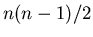 $n(n-1)/2$