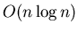 $O(n\log n)$