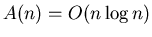 $A(n) = O(n\log n)$